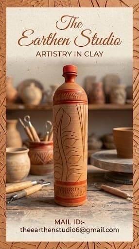Leaf Design terracotta Bottle 2000ML