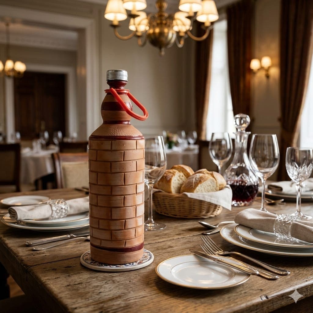 Premium Brick Design Terracotta Bottle 2000ML